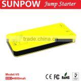 Sunpow 4500mAh Ultrathin and Slimmest 12v Car Jump Starter Mobile Power Bank Battery Booster With Air Compressor thumbnail-4