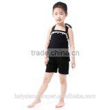 Wholesale New Toddler Black Matching Clothes Set Summer Childrens Outfit Holiday Girl Clothing Baby Girl Halter Top Designer thumbnail-1