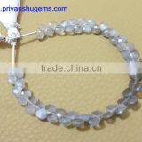 Gray Moonstone Hand Made 4.75 mm Faceted Heart Shape, 6" Strand Length 100% Natural Gemstones thumbnail-4