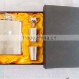 Hip Flask Gift Set, 7-Ounce With 2pc Shot Glass+1pc Funnel