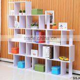 China New Design MDF Modern Corner Bookcase