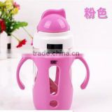 Two walls safty water plastic clear water bottle for kids