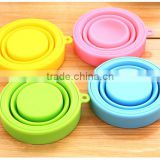 2015 promotional product portable collapsible silicone cup for travelling