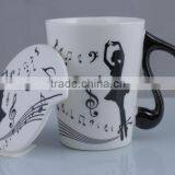 Ceramic Cups With Music Note, Musician's Love Tea Cups,Cheap Small Tea Cups