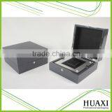 Luxury Grey High Glossy Lacquer Wooden Wrist Watch Box With Pillow