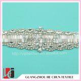 HC2082 Pair of Heart Appliques Wholesale Sew on Bling Stone Appliques,Handmade Bling Bead Applique thumbnail-3