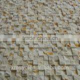 beige limestone mosaic, cube 3D mosaic tile, beige mosaic tile