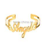 Custom Stainless Steel Letter Bangle Angel Bangle thumbnail-1