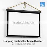Golden Pink Portable Mini Projector Screen Table Roll up HD 3D Screen for Business Presentation Small Team Meeting 30" 40" 50" thumbnail-5