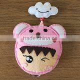 Free Cutting Non Wovens Pink Bear Key Bag Diy Gift thumbnail-1