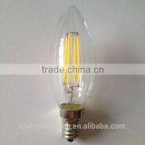 Dimmable CE/ERP 400lm E14 4W Candel Led Filament Bulb Dimmable Led Filament Lamp