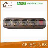 European Style 4 Way Power Socket / Power Strip With Wire