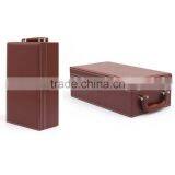 Custome Logo Faux Leather Wine Carrier Made in China