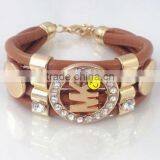 Fashion Vintage Pu Leather Lady Leather Bracelet Arm Band thumbnail-2