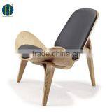 HY2007 Resell ASH/Walnut Wood Shell Chair for Indoor