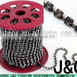 Ss12 Metal Cup Chain With Black Diomand Rhinestone