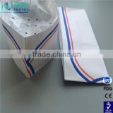 Food Industry Blue/Red stripe Disposable Paper Forage Cap