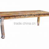 Antique Recycled Wood Dining Table thumbnail-1