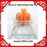 Silicone swimming product/orange swimming nose clip/earplugs adult size