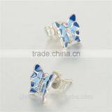 Silver 925 All Types Of New Design Custom Made Enamel Wholesale Earrings thumbnail-4
