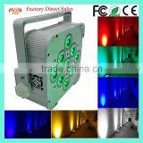 Three Years Warranty Uplight Rechargeable DMX Wireless Battery Powered Par Can 4in1 RGBW/RGBA 9x12w LED Par Light
