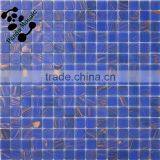 MB SMH01 Golden Line Blue Tile Design Cheap Mosaic Wall Tile Blue Mosaic Bathroom Tile China Glass Mosaic thumbnail-2