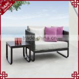 Outdoor rattan furniture 2 seater garden sofa