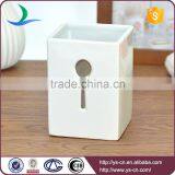 3pcs White Slivery Cutlery Decal Embossed Ceramic Cutlery Holder thumbnail-4