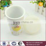 Promotional Double Layer Ceramic Travel Coffee Mug With Lid China Factory thumbnail-5