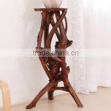 Southeast Asia Style Root Carved Flower Stand, Decorative Root Carving Corner Table, Unique Design Telephone Table (BF01-X1171) thumbnail-5