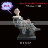 Marble Famous Sitting Female Statue In Stock thumbnail-1