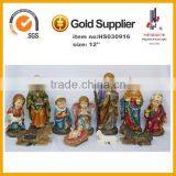 12''Customized 3D Lovely Nativity Set Polyresin Figurine thumbnail-1