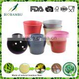 No pollution China manufacturer bamboo fiber garden decoration flower pot planter