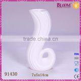 White Ceramic Craft Decoration Flower Vase Stand thumbnail-1