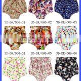 Adorable baby diaper florals ruffle waist cotton baby bloomers shorts