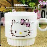 Porcelain 4 Stackable Coffee Mugs With Metallic Rack Set thumbnail-2