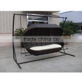 Rattan Synthetic Wicker Swing Chair thumbnail-1