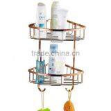 Rose Gold Basket Continental Bathroom Shelves Corner Bathroom Shelves thumbnail-2