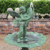 Outdoor Garden Decoration Bronze Metal Crafts Large Fish Sculpture Fountain With Angel thumbnail-1