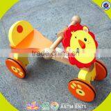 2017 Wholesale Kids Wooden Lion Toy Car Fashion Children Wooden Lion Toy Car Hot Sale Wooden Lion Toy Car W16A025 thumbnail-1