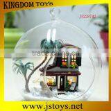 Light Blue Glass Bottles Decorative Small With Water Fountains for Home thumbnail-1