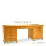 Writing Desk With MIni Bar On Right Mahogany Solid Wood thumbnail-1