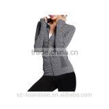 Hot Women Athletic Yoga Track Running Sports Woman Zip Coat thumbnail-4