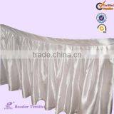 White Satin Table Skirting for Wedding