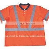 Safety Polo Shirt Hi Viz 100% Polyester Dri Fit With Reflective Tape thumbnail-1