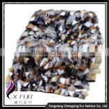 CX-D-38 Luxury Patchwork Winter Fashion Genuine Fox Fur Throw Blanket thumbnail-3