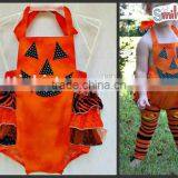Halloween Boutique Clothing Baby Girl Halloween Outfit Pumpkin Romper Baby Romper thumbnail-1