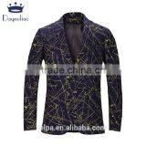 Daynoliao 2016 Latest Design Trendy One Button Slim Fit Casual Party Elbow Patches Blazer for Men thumbnail-5