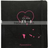 Hardcover Organizers 2017 Fashion Writing Notebook Round Corner With Elastic Trap