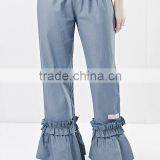 2016 Latest Women Trousers With Chambray Women Ruffle Pants Women Clothes PT90420-50 thumbnail-1